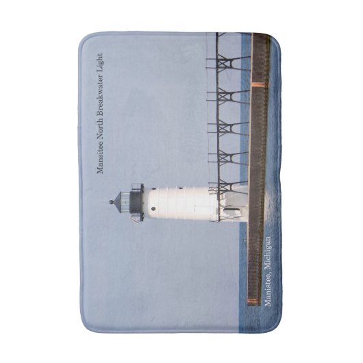 Manistee North Pierhead Light bathmat Badematte (Vorderseite Vertikal)