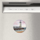Manistee North Pierhead Light Magnet (In Situ (Geschirrspüler))