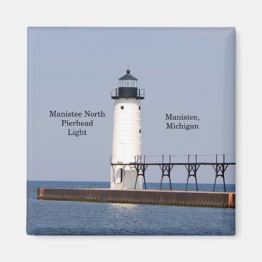 Manistee North Pierhead Light-Magnet Magnet (Vorne)