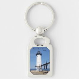 Manistee North Pierhead Light Metal Schlüsselkette Schlüsselanhänger