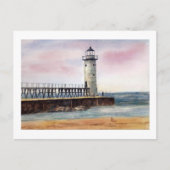 Manistee North Pierhead Light Postcard Postkarte (Vorderseite)