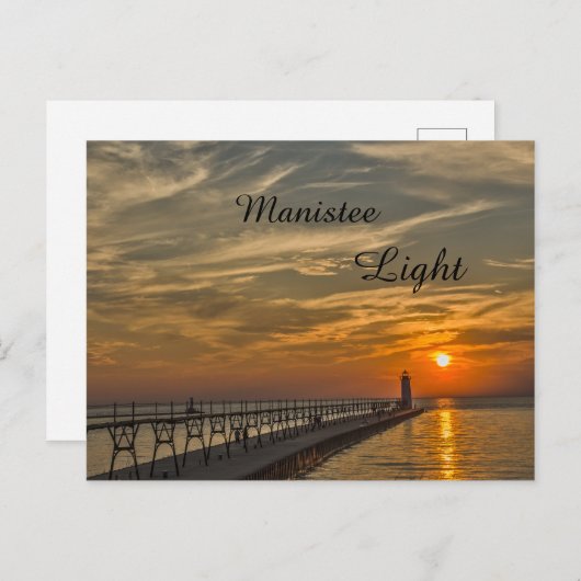 Manistee North Pierhead Lighthouse Postkarte (Vorne/Hinten)