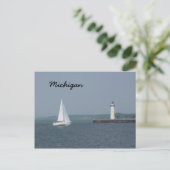 Manistee Pierhead Light Postkarte (Stehend Vorderseite)