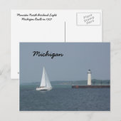 Manistee Pierhead Light Postkarte (Vorne/Hinten)
