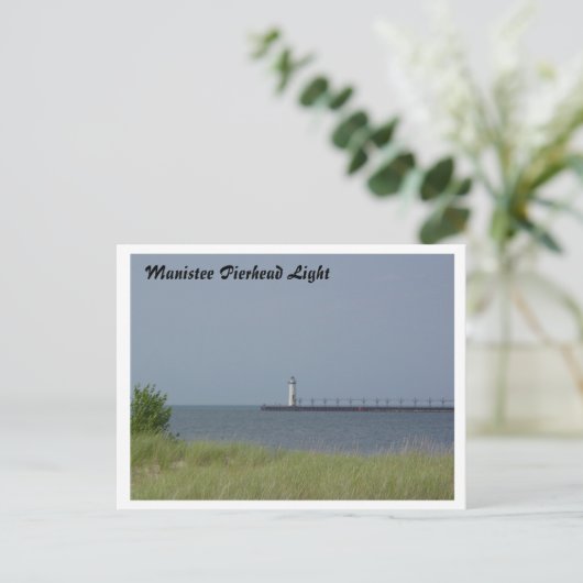 Manistee Pierhead Light Postkarte (Stehend Vorderseite)