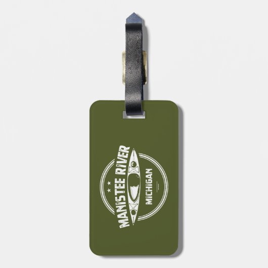 Manistee River, Michigan Gepäckanhänger (Rückseite vertikal)