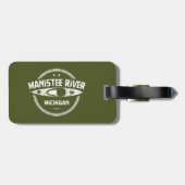 Manistee River, Michigan Gepäckanhänger (Rückseite horizontal)