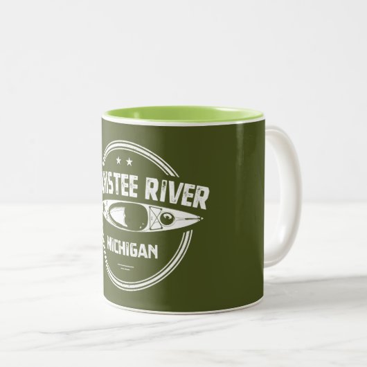 Manistee River, Michigan Zweifarbige Tasse (VorderseiteRechts)