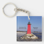 Manistique East Breakwater Acryl Schlüsselkette Schlüsselanhänger (Vorderseite)