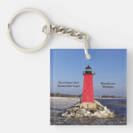 Manistique East Breakwater Acryl Schlüsselkette Schlüsselanhänger