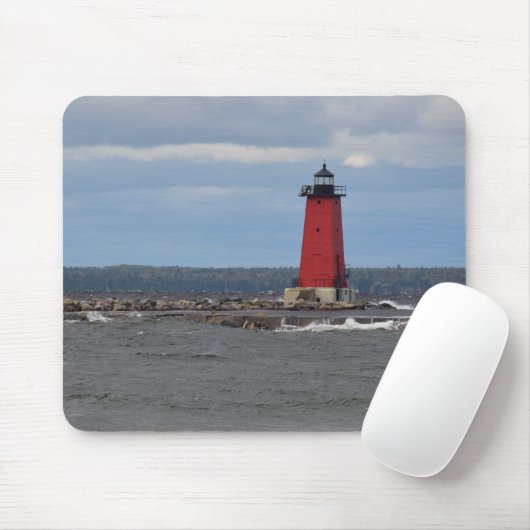 Manistique Lighthouse Mousepad (Mit Mouse)