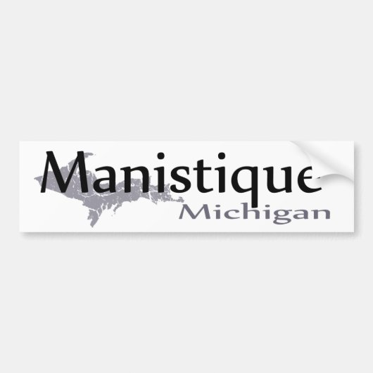 Manistique Michigan Autoaufkleber (Vorne)