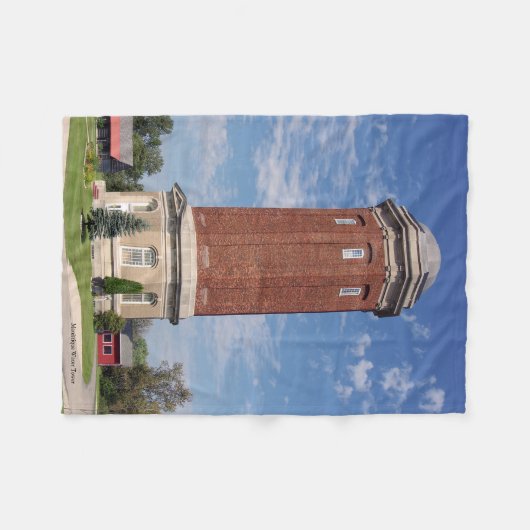 Manistique Water Tower Fleece Decke (Vorderseite (Horizontal))