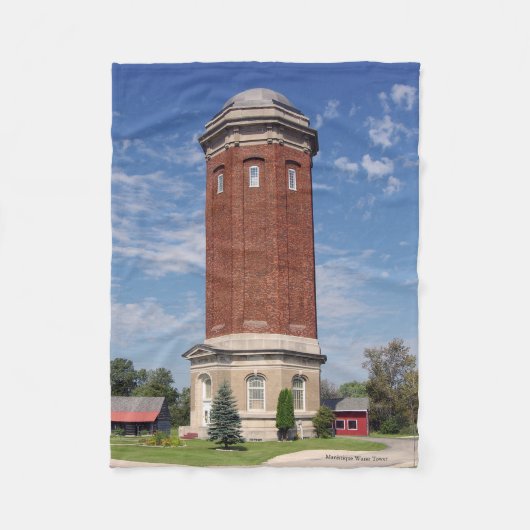 Manistique Water Tower Fleece Decke (Vorderseite)