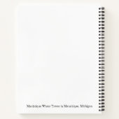 Manistique Water Tower Notebook Notizblock (Rückseite)