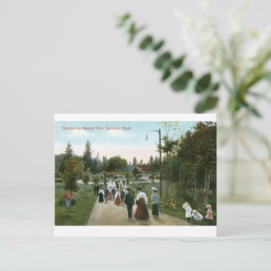Manito Park Spokane Vintage Postkarte (Stehend Vorderseite)