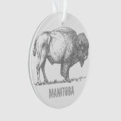 Manitoba-Bison Ornament (Vorderseite)