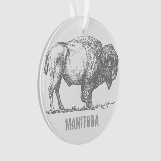 Manitoba-Bison Ornament (Vorderseite)