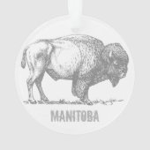 Manitoba-Bison Ornament (Rückseite)