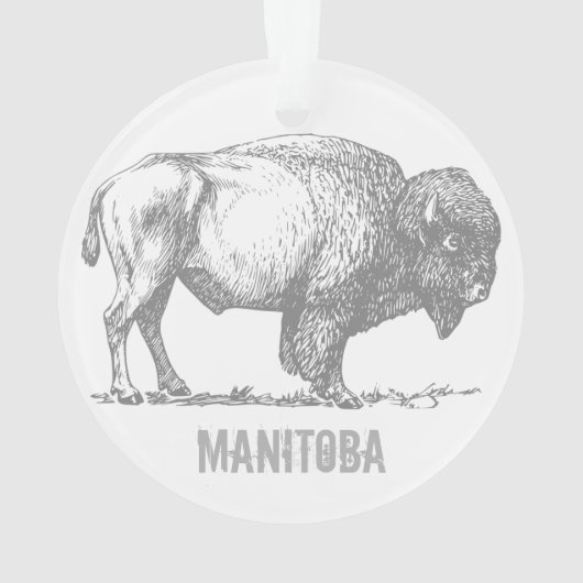 Manitoba-Bison Ornament (Rückseite)