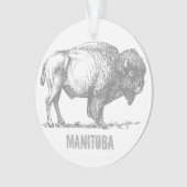 Manitoba-Bison Ornament (Vorderseite)