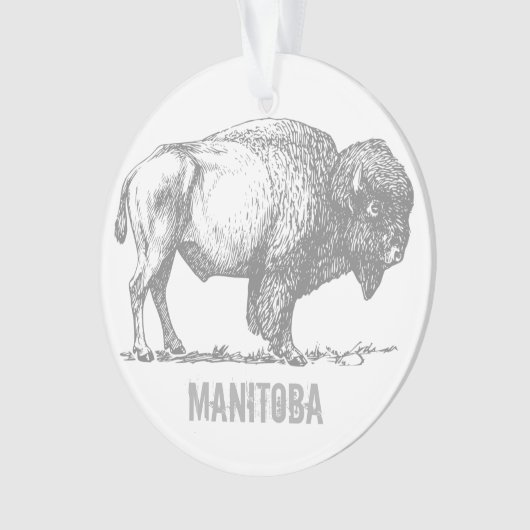 Manitoba-Bison Ornament (Vorderseite)