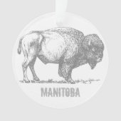 Manitoba-Bison Ornament (Vorderseite)