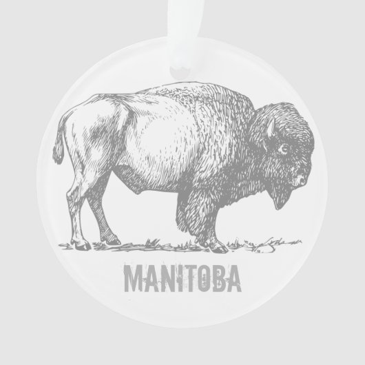 Manitoba-Bison Ornament (Vorderseite)