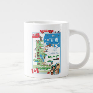 Manitoba Canada Cartoon Poster Jumbo-Tasse