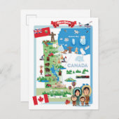 Manitoba Canada Cartoon Poster Postkarte (Vorne/Hinten)