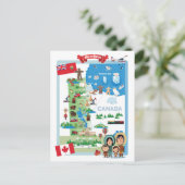 Manitoba Canada Cartoon Poster Postkarte (Stehend Vorderseite)