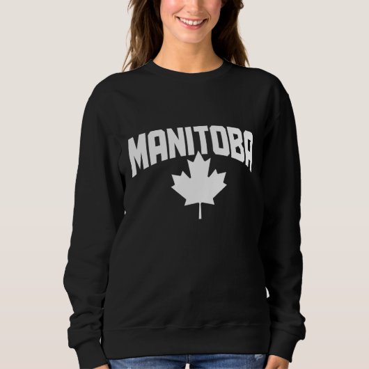 Manitoba Canada Maple Leaf Red Canadian Flag Pride Sweatshirt (Vorderseite)