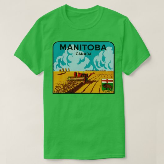 Manitoba Canada Vintage Travel T-Shirt (Design vorne)