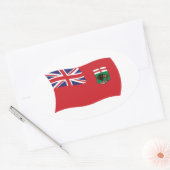 Manitoba-Flag-Aufkleber Ovaler Aufkleber (Umschlag)