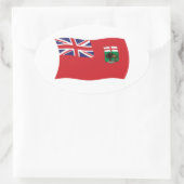 Manitoba-Flag-Aufkleber Ovaler Aufkleber (Tasche)