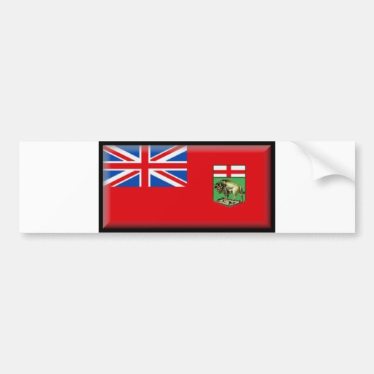 Manitoba-Flagge Autoaufkleber (Vorne)