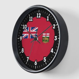 Manitoba-Flagge Grafik-Wählschalter Uhr