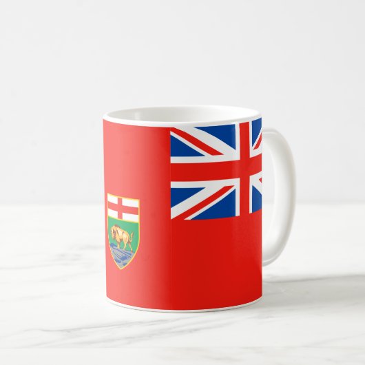 MANITOBA-Flagge Kaffeetasse (VorderseiteRechts)