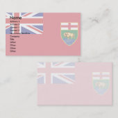 Manitoba-Flagge Visitenkarte (Vorne/Hinten)