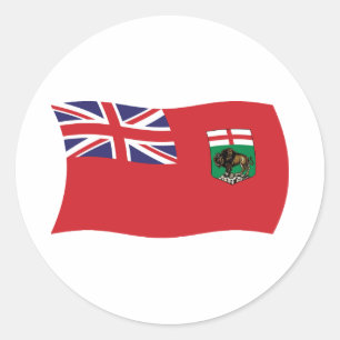 Manitoba-Flaggenaufkleber Runder Aufkleber