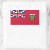 Manitoba Flags Graphic Rechteckiger Aufkleber (Tasche)