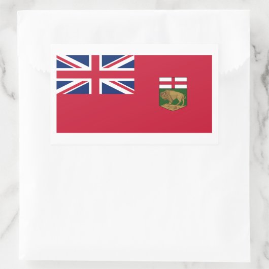 Manitoba Flags Graphic Rechteckiger Aufkleber (Tasche)