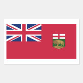 Manitoba Flags Graphic Rechteckiger Aufkleber (Vorderseite)