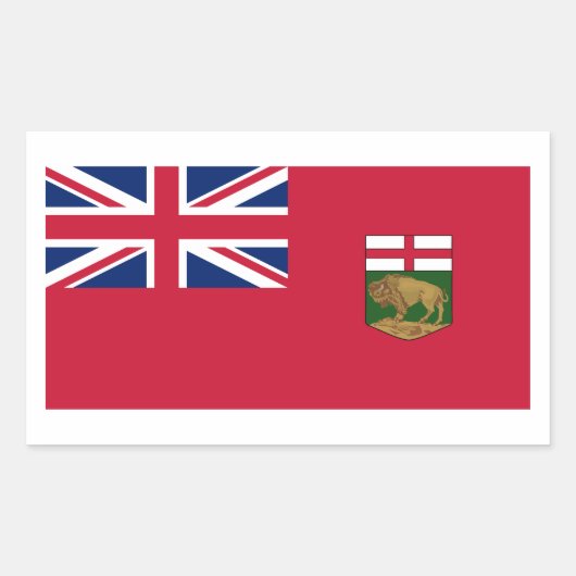 Manitoba Flags Graphic Rechteckiger Aufkleber (Vorderseite)
