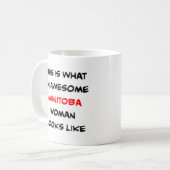 Manitoba-Frau, großartige Kaffeetasse (Vorderseite Links)
