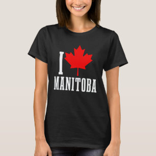 Manitoba Kanada Ahornblatt Kanadische Flagge Stolz T-Shirt