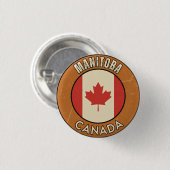 Manitoba Kanada Button (Vorne & Hinten)