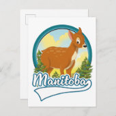 Manitoba Kanada Reiselogo Einladungspostkarte (Vorne/Hinten)