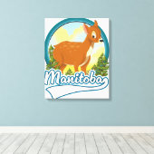 Manitoba Kanada Reiselogo Leinwanddruck (Insitu (Holzboden))