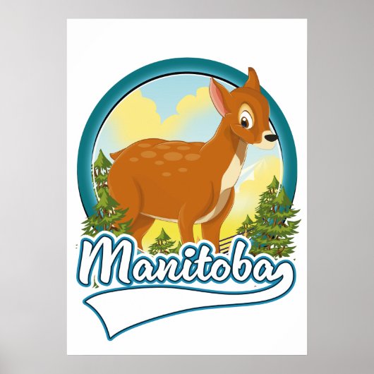 Manitoba Kanada Reiselogo Poster (Vorne)